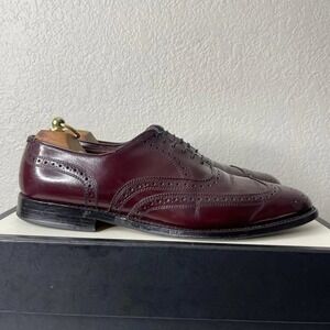 Allen Edmonds Lloyd 14608 Wingtip Burgundy Leather Oxford Dress Shoes Men's 11 C
